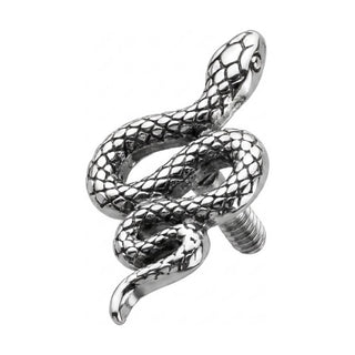 Titanium Top Slithering Coiled Snake Internally Threaded