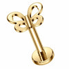 Titanium Labret Butterfly Internally Threaded