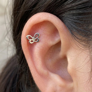 Titanium Top Open Wing Cut-Out Butterfly Internally Threaded – getragen