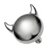 Titanium Top Devil Horns Ball Internally Threaded