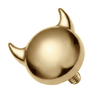 Titanium Top Devil Horns Ball Internally Threaded