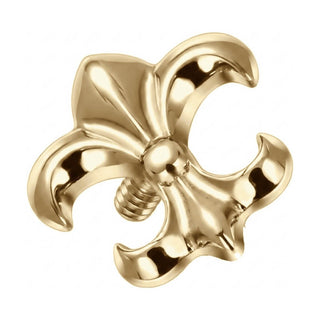 Titanium Top Fleur de Lis Internally Threaded