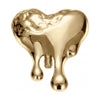 Titanium Top Liquid Dripping Heart Internally Threaded