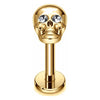 Titanium Labret Skull Internally Threaded