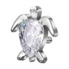 Titanium Top Turtle With Clear Stone Internally Threaded