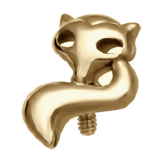 Titanium Top Curled Tail Fox Internally Threaded