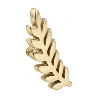Titanium Top Curved Fern Branch Internally Threaded