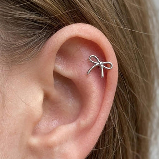 Titanium Top Tied Ribbon Bow Internally Threaded
