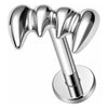Titanium Labret Vampire Fangs Internally Threaded