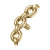 Titanium Top Three Interlocking Chain Links Internally Threaded