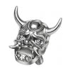 Titanium Top Horned Oni Demon Mask Internally Threaded