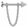 Titanium Labret Spike with Chain