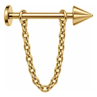 Titanium Labret Spike with Chain