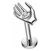 Titanium Labret Hand Zirconia Internally Threaded