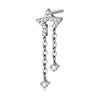 Titanium Top Star Outline With Double Chain Internally Threaded