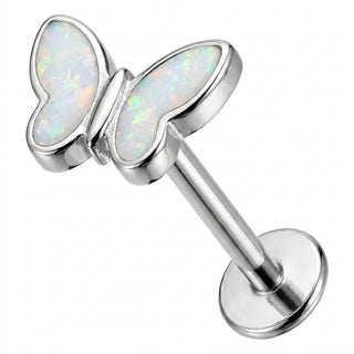 Titanium Labret Butterfly Internally Threaded