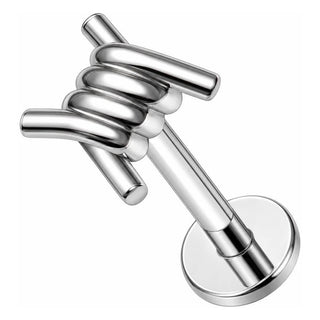 Titanium Labret Barbed Wire Internally Threaded