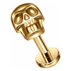 Titanium Labret Skull Internally Threaded