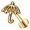 Titanium Labret Umbrella Internally Threaded
