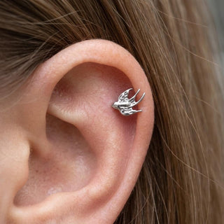 Titanium Labret Swallow Internally Threaded