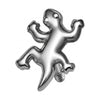 Titanium Top Climbing Gecko Figure Internally Threaded