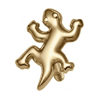 Titanium Top Climbing Gecko Figure Internally Threaded