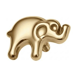 Titanium Top Elephant With Raised Trunk Internally Threaded