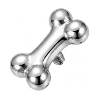 Titanium Top Dog Bone Silhouette Internally Threaded