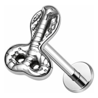 Titanium Labret Cobra Internally Threaded