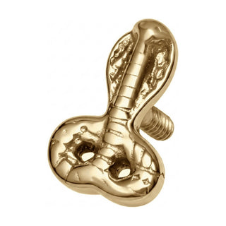Titanium Top Coiled Cobra Snake Internally Threaded