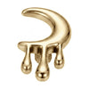 Titanium Top Dripping Crescent Moon Internally Threaded