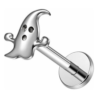 Titanium Labret Ghost Internally Threaded