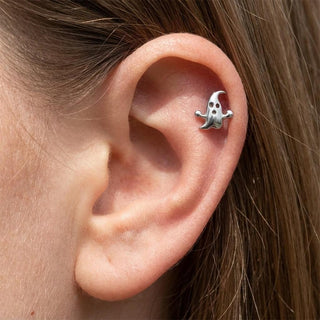 Titanium Labret Ghost Internally Threaded