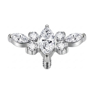 Titanium Top Winged Stone Cluster Internally Threaded