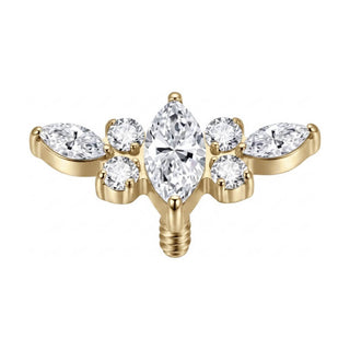 Titanium Top Winged Stone Cluster Internally Threaded