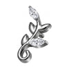 Titanium Top Curved Vine With Marquise Stones Internally Threaded