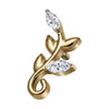 Titanium Top Curved Vine With Marquise Stones Internally Threaded