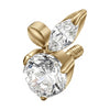 Titanium Top Round Stone Leaf Cluster Internally Threaded