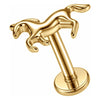 Titanium Labret Horse Internally Threaded