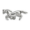 Titanium Top Galloping Horse Silhouette Internally Threaded