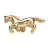 Titanium Top Galloping Horse Silhouette Internally Threaded