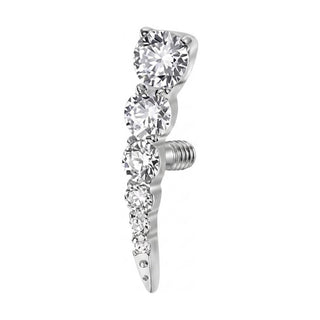 Titanium Top Curved Descending Stone Cascade Internally Threaded