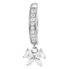 Belly Button Piercing Dangling Stone Butterfly Clicker Clicker