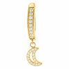 Belly Button Piercing Dangling Crescent Moon Clicker