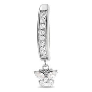 Belly Button Piercing Butterfly Dangle With Stones Clicker