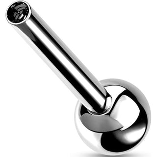Titanium Base barbell pin with one ball Internally Threaded