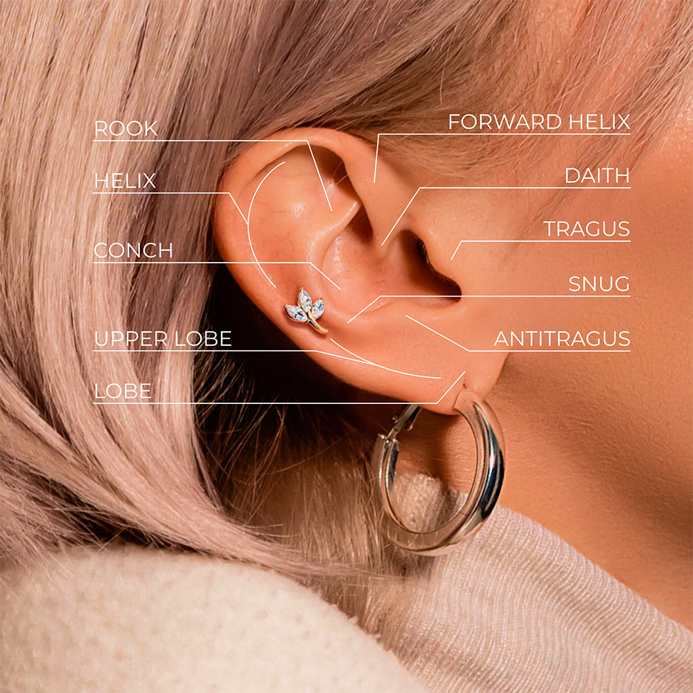 Tipos de piercing para la oreja