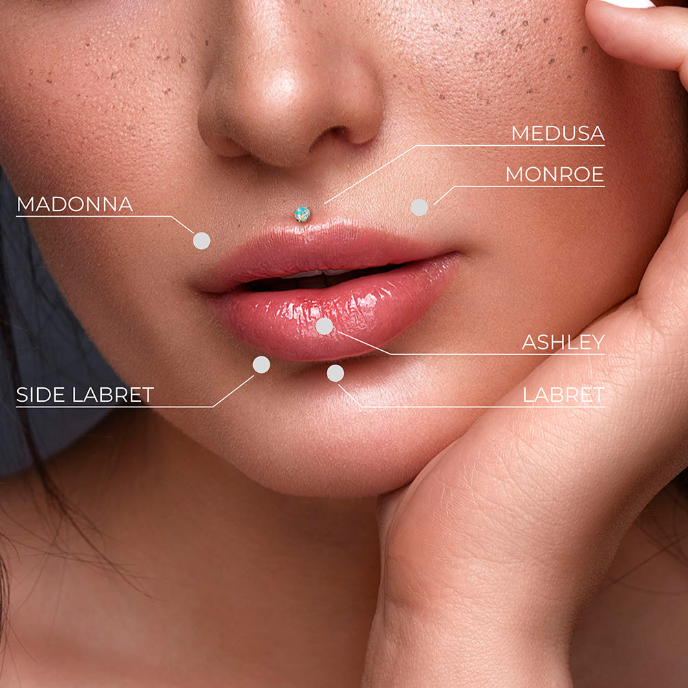 Tipos de piercing del labio